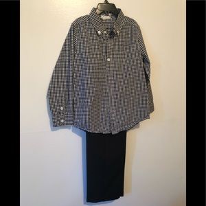 🌹SOLD Boys checkered shirt with pantsSOLD🌹